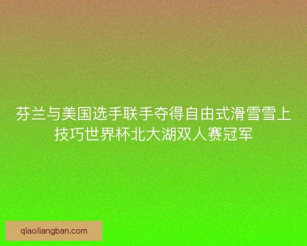 芬兰与美国选手联手夺得自由式滑雪雪上技巧世界杯北大湖双人赛冠军
